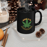 Weed 3:16 (Leaf) Black Mug