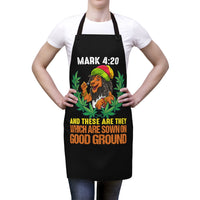 Mark 4:20 Lion (Black) Apron