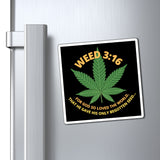 Weed 3:16 (Leaf) Magnets