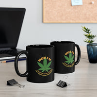 Weed 3:16 (Leaf) Black Mug