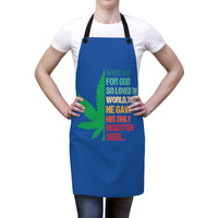 Weed 3:16 (1/2 Leaf) (Royal Blue) Apron