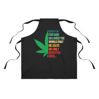 Weed 3:16 (1/2 Leaf) (Black) Apron