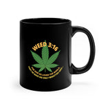 Weed 3:16 (Leaf) Black Mug