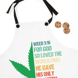 Weed 3:16 (1/2 Leaf) (White) Apron