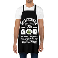 Weed 3:16 (B&W) (Black) Apron