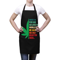 Weed 3:16 (1/2 Leaf) (Black) Apron