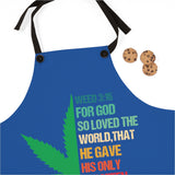 Weed 3:16 (1/2 Leaf) (Royal Blue) Apron